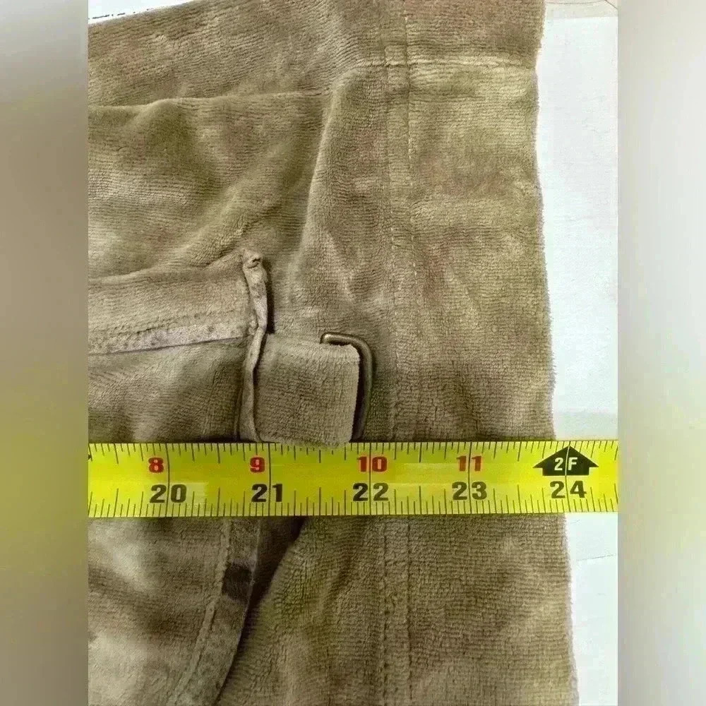 Onque Casuals women’s zip up hooded velvet beige sweatshirt vintage size small - Picture 15 of 15